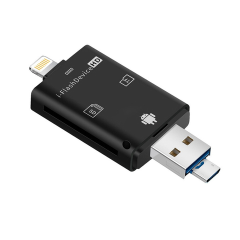 Adaptateur de mémoire USB Multi-en-1 TF pour lecteur de carte Micro SD, pour lecteur Flash Multi OTG pour iPhone 5 5s 5C 6 7 8 ► Photo 1/6