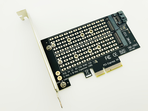 Adaptateur M.2 NVMe SSD NGFF vers PCI-E 3.0 X4, module de conversion pour carte postale, M Key B Key, PCI Express 3.0 ► Photo 1/6