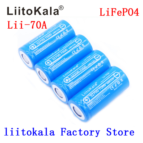 4 pièces/LiitoKala 3.2V 32700 Lii-70A LiFePO4 batterie 35A décharge continue Maximum 55A batterie haute puissance ► Photo 1/6
