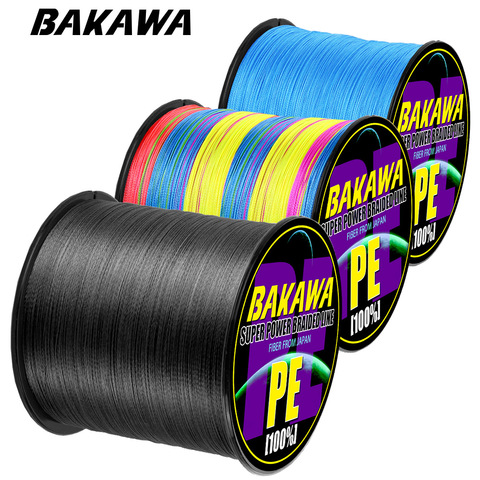 BAKAWA-ligne de pêche tressée PE, fil de pêche, Multifilament, 300M, pour tous les produits de pêche de carpe, 10 à 120lb ► Photo 1/6