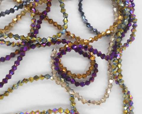 110pc cristaux de verre en vrac facettes Bicone perles pour Bracelet à bricoler soi-même collier fabrication de bijoux livraison gratuite ► Photo 1/1