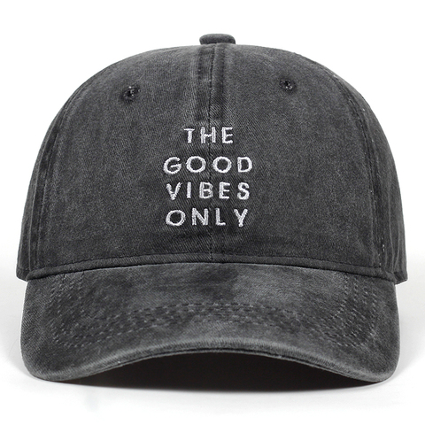 Casquette de baseball unisexe, chapeau de papa à la mode the good vibes only, 5 couleurs disponibles, bonne qualité, marque ► Photo 1/6