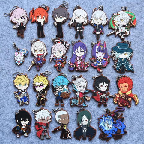 Fate Grand Order – porte-clé en caoutchouc pour hommes, accessoire de dessin animé, Saber, anne, cherry, Emiya, Mash, Kyrielight, shundoji, Gudako, Romani, Archaman ► Photo 1/2