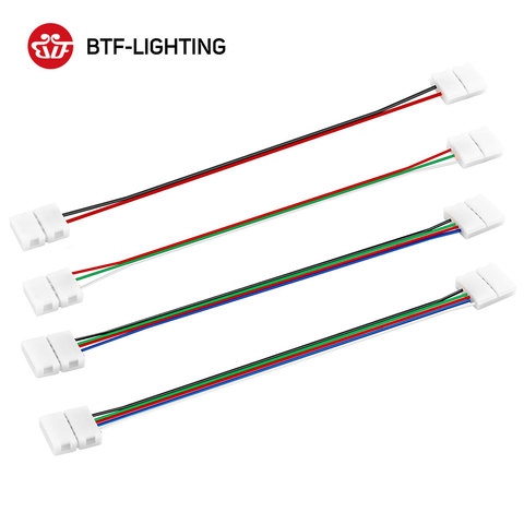 Connecteur IP65 15cm sans soudure, 20 pièces, connecteur de câble de 8mm, 10mm, 12mm, 2 broches, 3 broches, 4 broches, 5 broches, simple et double extrémité, câble pour bande 5050 3528 LED ► Photo 1/6