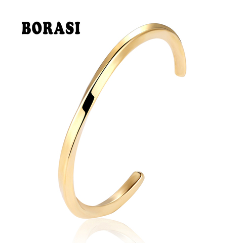 BOBASI – Bracelet classique en titane et acier inoxydable, couleur or, pour hommes et femmes ► Photo 1/6