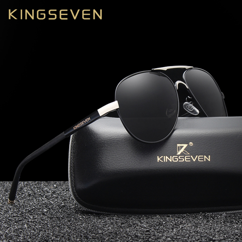 KINGSEVEN – lunettes de soleil polarisées pour hommes, à la mode, bouclier de conduite, lunettes de soleil ► Photo 1/6