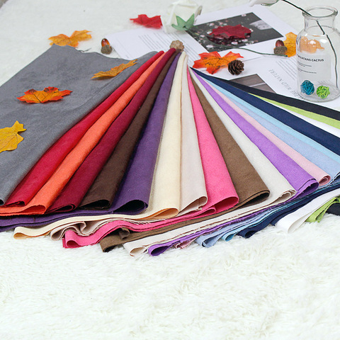 150x100CM daim tissu plaine teint couleur unie pour faire housse de coussin nappe canapé couverture rideau chaussures sac bricolage Doys ► Photo 1/6