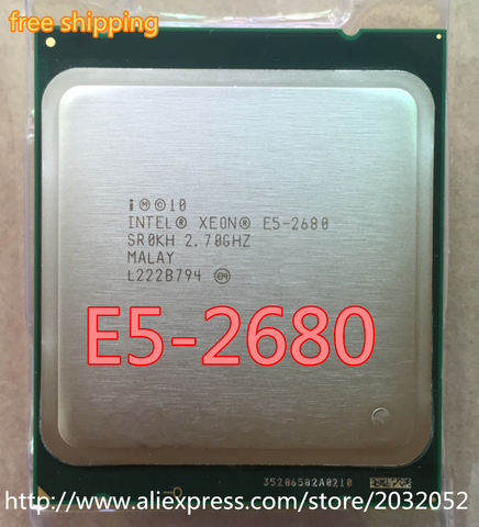 Lntel – Xeon E5 2680 8 cœurs 2.7GHZ/20 mo/L3/130W CACHE 8GT/S prise QPI ► Photo 1/1