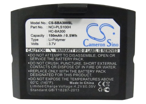 Camera Sino – batterie 150mAh, 500898, HC-BA300, NCI-PLS100H, pour Sennheiser IS-410,IS-4200,RI-410, RR4200, RS-4200, Set 830/840/900 ► Photo 1/6