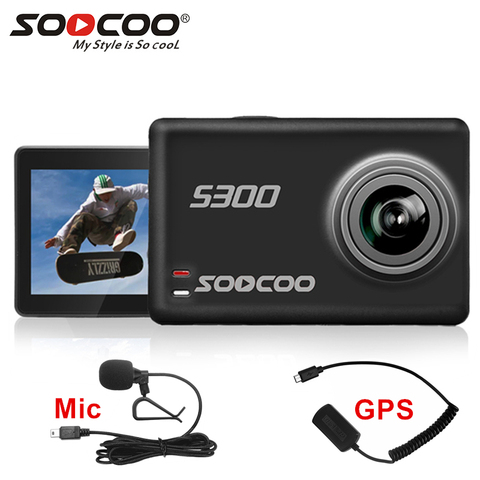 Appareil photo Action S300 4k SOOCOO Sport sous l'eau avec télécommande Microphone externe GPS écran tactile stabilisation d'image ► Photo 1/6