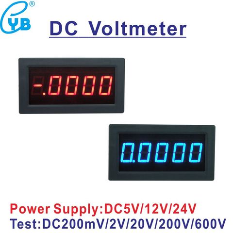 YB5145B LED Numérique DC Voltmètre 4 1/2 Mètre de Tension Volt Testeur DC 200mV 2 V 20 V 100 V 200 V 300 V 500 V 600 V 4.5 Volts Panel Meter ► Photo 1/1