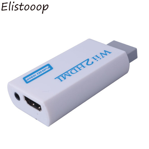 Elistooop pour Wii à HDMI Convertisseur Adaptateur FullHD 1080 P Wii à HDMI Wii2HDMI Convertisseur 3.5mm Audio pour PC HDTV Moniteur D'affichage ► Photo 1/6