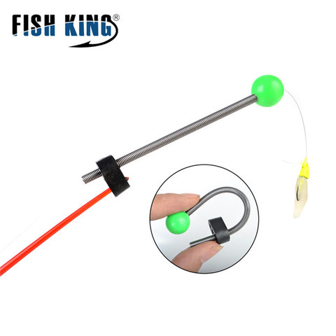 FISH KING-canne à pêche en hiver, matériel de pêche Portable, 70/90mm, Section supérieure, en acier inoxydable, CW, 2 à 10g, 20 pièces ► Photo 1/6