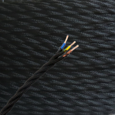 Câble torsadé en Textile Vintage, 3 cœurs, cordon de lumière tressé en tissu de 3x0,75 mm2 pour cordons de lumière rétro ► Photo 1/6