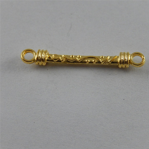 Julie Wang 10PCs  Mini Charms Alloy Gold Color Stick Conectors Pendant Charms Handmade Fashion Jewelry Accessory ► Photo 1/6