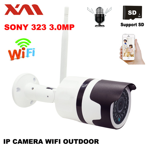 Sony IXM323 – caméra de Surveillance Bullet extérieure IP Wifi 3.0mp, étanche, sans fil, avec Microphone audio intégré ► Photo 1/6