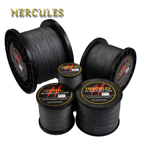 Hercules pour fil de pêche pêche en eau salée tressé 8 brins Multifilament gris 100M à 2000M cordon 10LB-200LB Super Pe ► Photo 1/6