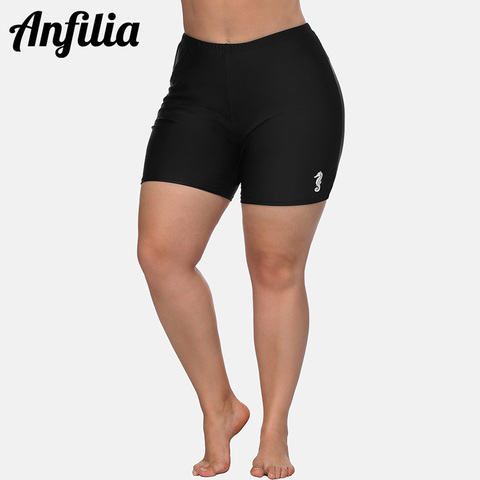 Anfilia-maillot de bain taille haute pour femmes, Tankini, maillot de bain grande taille, fente, maillots de bain unis ► Photo 1/6