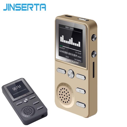 JINSERTA métal 8GB lecteur MP3 sans perte HIFI MP3 Sport musique multifonction FM horloge enregistreur bruyamment stéréo lecteurs avec câble USB ► Photo 1/6