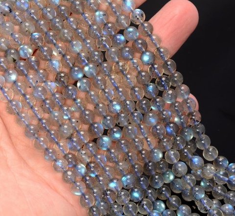 Bijoux en Labradorite, perles de haute qualité 3mm 4mm 5mm 6mm 7mm 8mm, pierre Semi-gemme 15.5