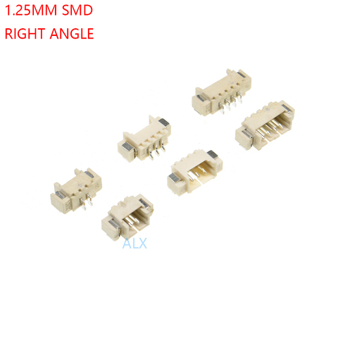 Connecteur à ANGLE droit SMD SMT, 50pcs MM, 2P/3P/4P/5P/6P/7P/8P/9P/10P, 1.25 PCB BOARD JST 11P/12P ► Photo 1/5