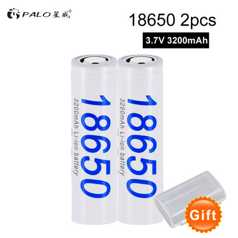 Palo – batterie lithium-ion Rechargeable, haute capacité, 3.7V, 3200mAh, 18650, pour stylo Laser, lampe de poche ► Photo 1/6