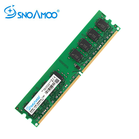 SNOAMOO ordinateur de bureau RAMs DDR2 1G/2GB 667MHz PC2-5300s 800MHz PC2-6400S DIMM non-ecc 240 broches 1.8V pour mémoire d'ordinateur Intel ► Photo 1/6
