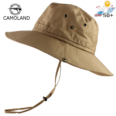 UPF50 + – chapeau de soleil en maille pour femmes et hommes, casquette de randonnée, de pêche, d'été, à large bord, Protection UV, chapeau à rabat de plage respirant en plein air ► Photo 1/6
