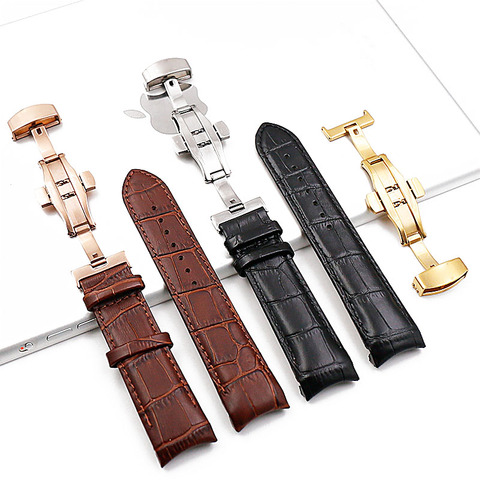 Bracelet en cuir noir pour hommes, accessoires de montre, pour Tissot bibliothèque T035 ► Photo 1/6