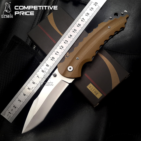 Couteau pliant tactique LCM66, lame 440 tout en acier, manche G10, impact en verre, couteaux de survie de Camping en plein air, outils de poche EDC ► Photo 1/6