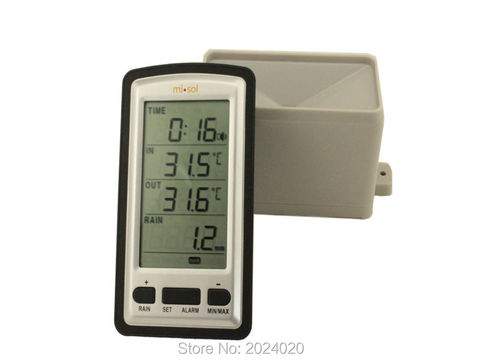 Pluviomètre sans fil pluviomètre w/thermomètre, Station météo pour intérieur/extérieur température, enregistreur de température ► Photo 1/5