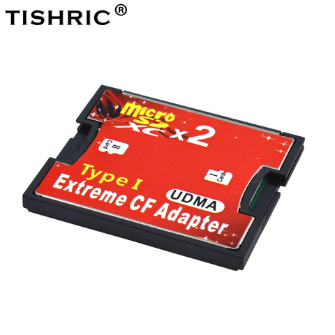 TISHRIC – lecteur de carte SD à deux Ports, Micro SDXC/ Micro SDHC / Micro SD TF à CF, convertisseur adaptateur de carte SD, nouveauté 2022 ► Photo 1/6