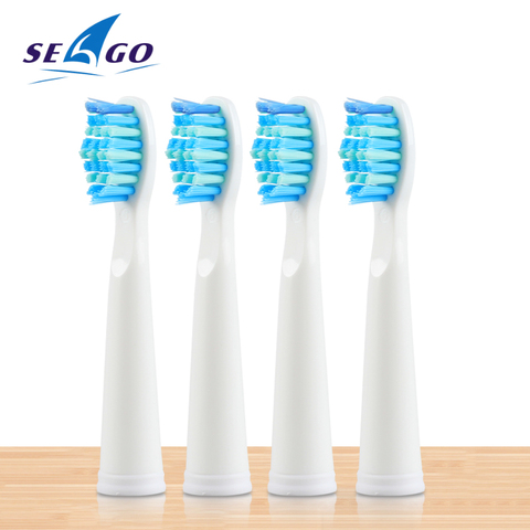 SEAGO – têtes de brosse à dents électrique, adaptées aux modèles E2/E4/E5/SG515/SG958/SG551/E9, brosse à dents à poils souples, têtes de remplacement à encliqueter ► Photo 1/6