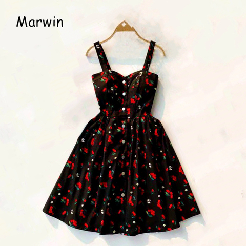 Marwin – robe de plage imprimée à fleurs, nouvelle collection été, bretelles Spaghetti, sans manches, Style High Street ► Photo 1/6