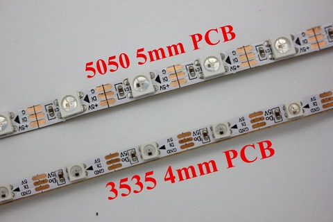 Bande adhésive, DC5V SK6812MINI, 3535, 5050, pixel led rvb, 1m 2m 5m, 60 diodes/m, 4mm 5mm FPC, 60pixels/m, NON étanche, comme WS2812B ► Photo 1/5