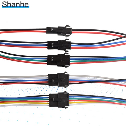 Promotion! 5 paires longues JST SM 2P 3P 4P 5P 6P fiche mâle à femelle connecteur de fil SM2P LED connecteurs ► Photo 1/6