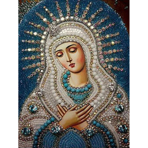 Peinture diamant peinte Madonna Maria, broderie 5D, point de croix, bricolage, artisanat, décoration KBL ► Photo 1/6