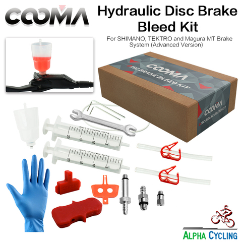 COOMA Frein Hydraulique PURGE KIT pour SHIMANO et TEKTRO Système De Frein, Huile Minérale système De Frein, adv Classe Kit, Version 2.5 ► Photo 1/6