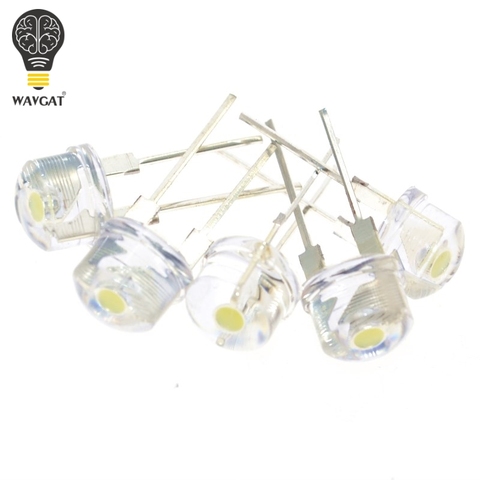 WAVGAT – chapeau de paille LED Super brillant F8 8MM, 50 pièces, blanc, Diode électroluminescente, 0.5W, astigmatisme ► Photo 1/4