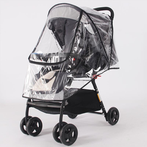 Accessoires pour poussette, housse imperméable, pare-poussière, Transparent, fermeture éclair, pour bébé ► Photo 1/6