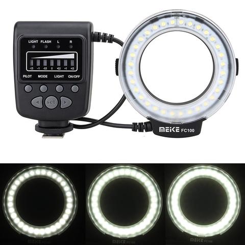 Meike – Flash Macro FC100 LED Speedlite, pour appareil Photo reflex numérique Canon 5d mark II Nikon D3200 D3100 ► Photo 1/6