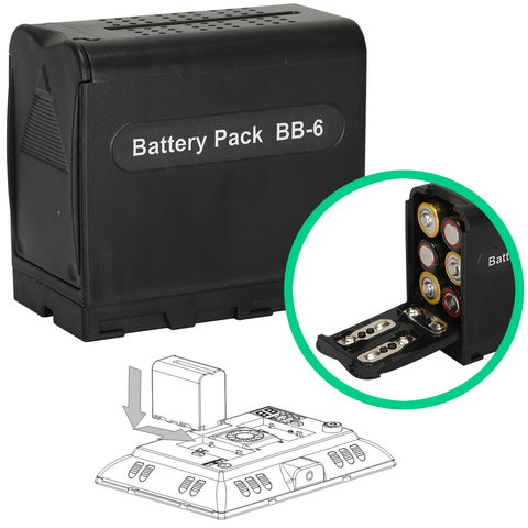 AA boîtier de batterie adaptateur de bloc d'alimentation série NP-F NP-F750 remplacement de NP-F550 pour Falconeyes Yongnuo panneaux de lumière LED YN300II ► Photo 1/3