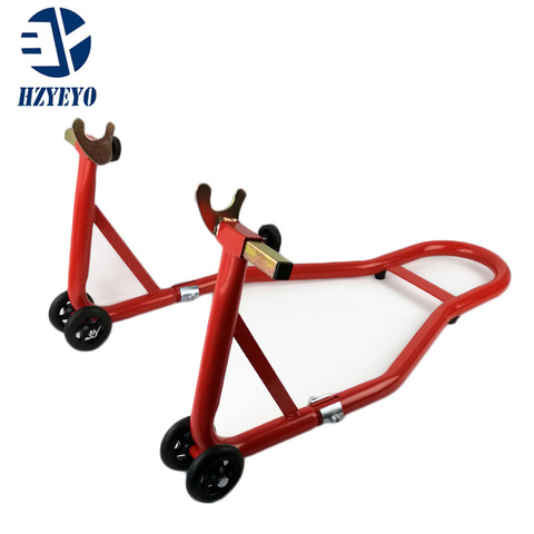 HZYEYO moto ensemble complet roue avant et Support de roue arrière Support de roue Auto Support de talon cadre outil de réparation de pneu ► Photo 1/6