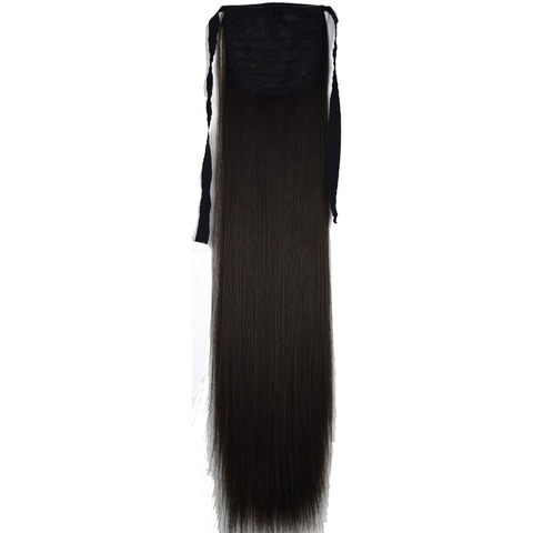 TOPREETY résistant à la chaleur B5 fibres de cheveux synthétiques ruban droit queue de cheval Extension de cheveux 1006 ► Photo 1/5