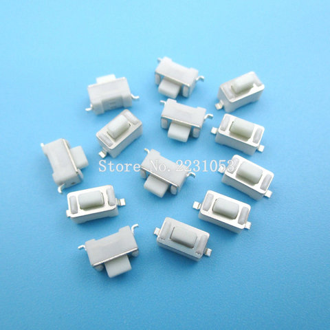 Micro-interrupteur tactile SMD 2 broches, 3x6x5mm, 100 pièces/lot, bouton poussoir blanc ► Photo 1/1