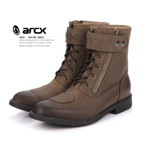 ARCX – bottes de Moto en cuir imperméables pour hommes, chaussures de loisirs, de tourisme, de cyclisme, de rue, Scooter ► Photo 1/6