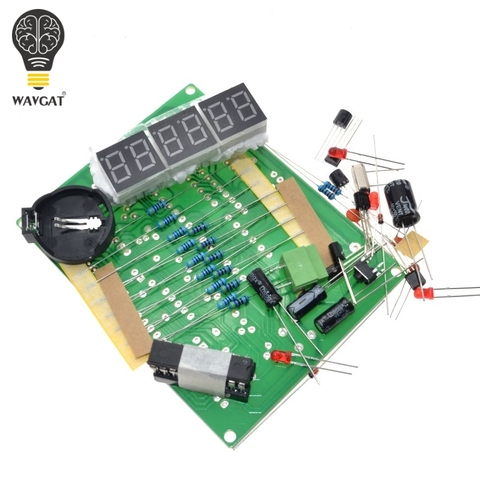 Kits de bricolage AT89C2051 horloge électronique Tube numérique affichage LED Suite de modules électroniques pièces et composants DC 9V - 12V ► Photo 1/6