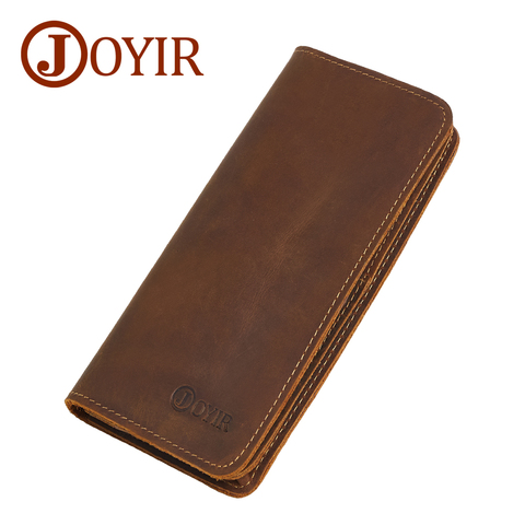 JOYIR-portefeuille en cuir hommes, portefeuille Vintage, Long pochette, porte-monnaie ► Photo 1/6