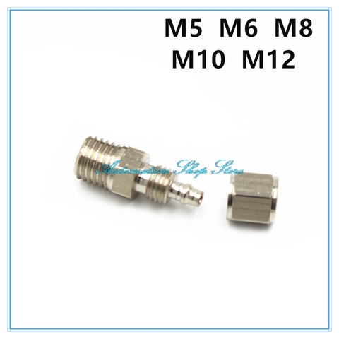 Connecteur de raccord à Joint rapide pour tuyau d'air, raccord pneumatique à filetage mâle M5 M6 M8 M10 M12 M14 ► Photo 1/1