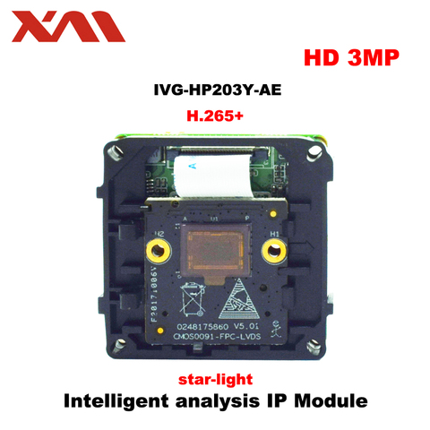 XM IMX291 3.0 Mégapixels étoiles-ligt H.265 d'analyse Intelligente Caméra IP Module Conseil CCTV Caméra IP Carte À Puce Mobile téléphone Voir ► Photo 1/1